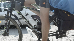 Detailed view of the bike setup