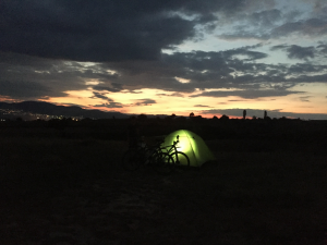 Tent at night        